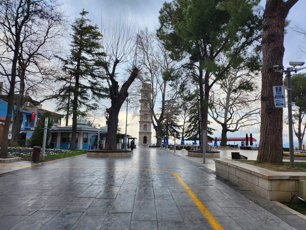 The Tophane Clock Tower, the symbol of Tophane Park. This is a beautiful six-story stone tower built during the Ottoman Empire.