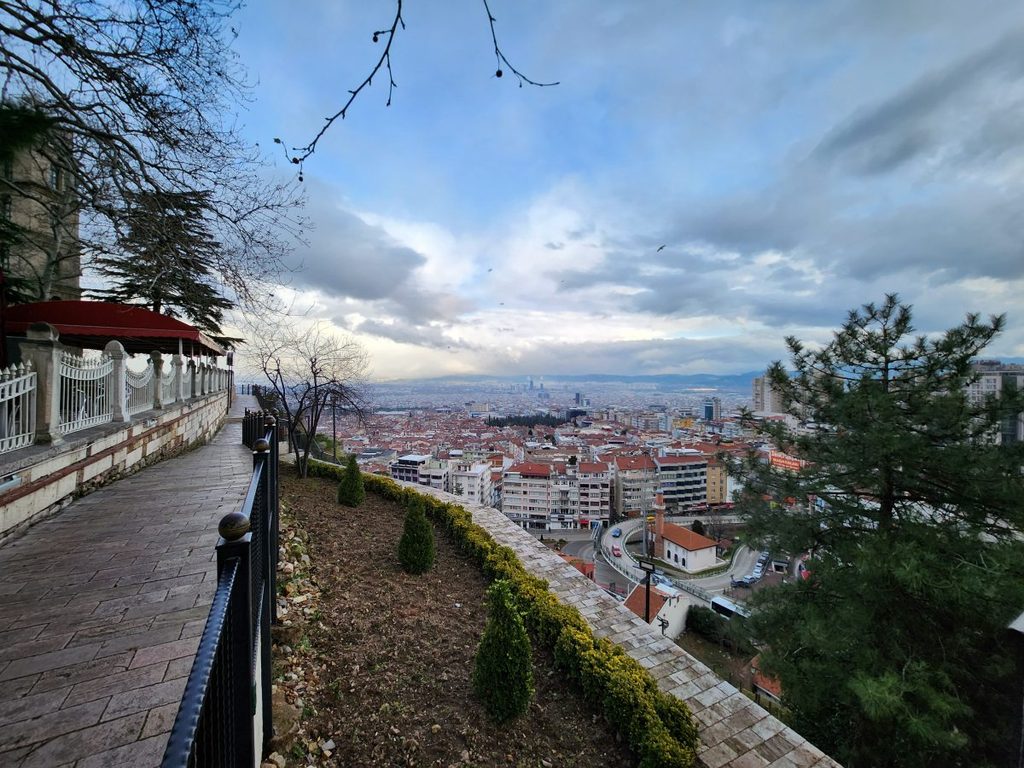 View of the Bursa cityscape from the observation deck